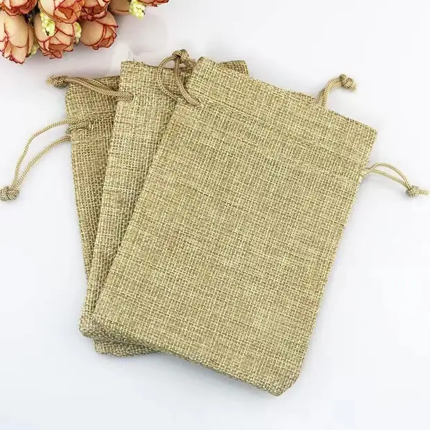 Natürliches Material Jute-Schokoladenauspackung Staubbeutel