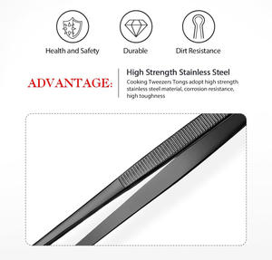 Pinzas de Cocina con Puntas de Precisión, Acero Inoxidable 430, Pinzas Profesionales para Chef, Utensilios de Cocina para Servir y Emplatar en Barbacoas - Product Image 3