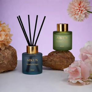 Aikun 50ml Glass Flameless Reed <b>Diffuser</b> with Long Lasting Fresh Essential <b>Oil</b> Aroma for Bedroom Bathroom Office Decor - Product Image 3