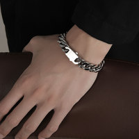 Style rétro en acier inoxydable quille chaîne Bracelet à la mode chaîne unique main décoration pour hommes femmes mode personnalité accessoire