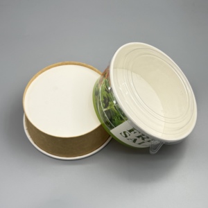 Bol à salade en papier kraft en gros, simple ou double paroi, avec revêtement PP PE PLA, imprimé sur mesure, jetable - Product Image 6