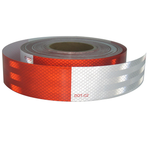 <span class=keywords><strong>Cinta</strong></span> <span class=keywords><strong>Reflectante</strong></span> Prismática de Alta Intensidad <span class=keywords><strong>para</strong></span> Advertencia, Estándar DOT-C2, Roja y Blanca, Adhesivos <span class=keywords><strong>para</strong></span> Carrocería de Automóviles y <span class=keywords><strong>Camiones</strong></span>, PVC, Venta al Por Mayor de Fábrica - Product Image 2