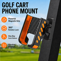 Nouveau support de téléphone pour voiturette de golf à clip arrière, support de téléphone portable pour buggy de golf, vente en gros, personnalisé pour salle de sport, tapis de course