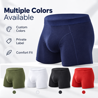 Lot de 4 boxers pour hommes en coton extensible doux multicolores, vente en gros, fabrication en usine, pour un usage quotidien décontracté