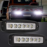 Barre de lumière LED mince 7 "conduite lumière de travail 18W Pods antibrouillard simple rangée pour voitures camions hors route moto