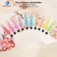 Hema/TPO GRATUIT Constructeur de pots de fleurs Gel pour ongles Gelée de fleurs sèches Gel d'extension de paillettes BGIAB Flora Constructeur de gel indolore dans une bouteille