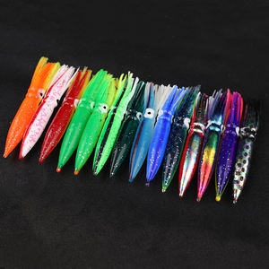 Jupe de calmar souple 9/7.5cm leurre de pêche au poulpe artificiel lumineux appâts de pêche à la traîne XX-<span class=keywords><strong>113</strong></span> - Product Image 2