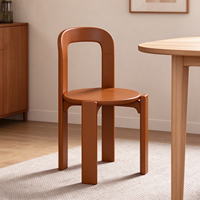 Mobilier moderne nordique chaise de salle à manger de couleur unie chaise de cuisine en bois
