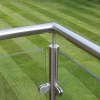 304 316 Support supérieur de balustrade en acier inoxydable Support de main courante noir réglable pour escaliers et escaliers
