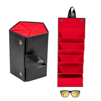 Boîte de rangement pour lunettes de soleil en cuir à 5 emplacements Boîte d'emballage de luxe pour lunettes de soleil