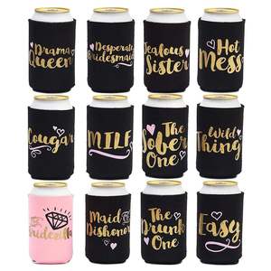 Venta al por mayor de logotipo personalizado impreso de moda de <span class=keywords><strong>neopreno</strong></span> plegable suave impermeable aislado Delgado en blanco bebida cerveza puede refrigerador titular - Product Image 1
