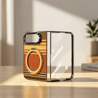 Étui de téléphone pliable pour iPhone 18 Duo avec support rotatif - Matériau PC texturé, protection magnétique