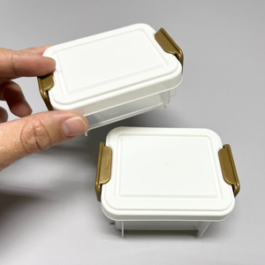 Boîte de <span class=keywords><strong>rangement</strong></span> à verrouillage polyvalente à 2 couches avec couvercle Organisateur de <span class=keywords><strong>couture</strong></span> transparent Boîte empilable Petite boîte en plastique empilable - Product Image 2