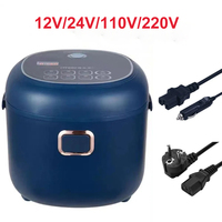 2L Portable Voiture Riz Cuiseur Électrique Camion Multicuiseur Soupe Bouillie Cuisson Alimentaire Vapeur Électrique Boîte À Lunch 12V/24V/110V/220V