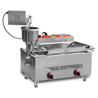 Machine électrique pour faire des donuts, appareil à gaz, double face, en acier inoxydable