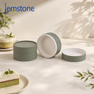 Cajas de Regalo Cilíndricas de Cartón Reciclable Ecológicas de Lujo Personalizadas para Postres, Tubos de Papel para Pasteles de Grado Alimenticio - Product Image 1
