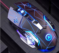 Laser mécanique DPI réglable 7 couleurs respirant lumière LED souris de jeu filaire pour Gamer G15 souris Usb à fil tressé sans faible
