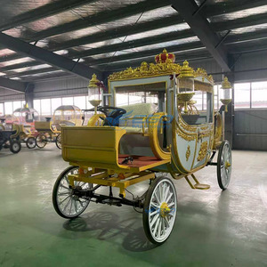 รถม้าไฟฟ้าสีขาว 4 ล้อ ขับเคลื่อนด้วยแบตเตอรี่ สำหรับงานแต่งงาน 4-6 ที่นั่ง สีตามสั่ง โครงเหล็ก Q235B ขายดี - Product Image 4