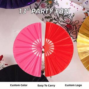 Éventail pliant en bambou personnalisé de 33 cm, style ange, portable, pour fêtes en plein air et bars - Product Image 2