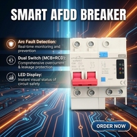 Disjoncteur miniature à faible tension contre les arcs électriques 4,5 KA PA66 certifié CE Protection IP65 Montage sur rail DIN AFDD AFCI