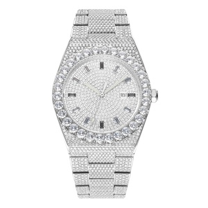 Fabricant <span class=keywords><strong>de</strong></span> montres OEM VVS Moissanite, montres mécaniques <span class=keywords><strong>de</strong></span> luxe en acier inoxydable, style hip-hop, serties <span class=keywords><strong>de</strong></span> pierres, pour hommes - Product Image 1