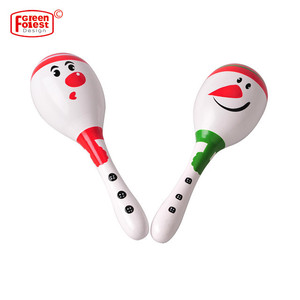 Mini Campanello a Mano, Martello di Sabbia, Giocattoli per Bambini, Regali di Natale, Maracas in Legno - Product Image 2