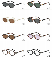 Nouvelles lunettes de soleil ovales pour femmes 2025 – Monture intégrale gris clair personnalisée, tendance et élégante, verres PC UV400 légers