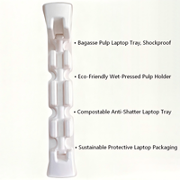 Support d'ordinateur portable biodégradable en bagasse blanche avec impression personnalisée pour accessoires informatiques