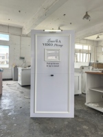 Toile de fond pliable pour photomaton, livre d'or vidéo avec éclairage LED, logo personnalisé pour la décoration de mariage, de fête ou d'événement