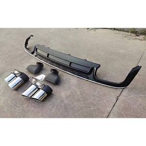 Pare-chocs en plastique pour <span class=keywords><strong>AUDI</strong></span> A6 2019-<span class=keywords><strong>2020</strong></span> Kit carrosserie Mise à niveau vers le style <span class=keywords><strong>RS6</strong></span> Kit carrosserie avec calandre ABS Becquet arrière Tuyaux d'échappement - Product Image 3