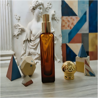 Flacons de parfum vintage uniques de luxe en gros, rechargeables, 5 ml, mini, carrés, plats, en verre transparent, emballages de 10 ml, 30 ml, 50 ml, 100 ml