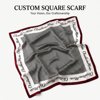 Foulard carré imprimé sur mesure 70x70cm, foulard de luxe pour la tête et le cou, bandana pour femme, décoration de sac, vente en gros OEM