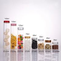 Grosir 30Ml 40Ml 50Ml 60Ml 70Ml 120Ml 150Ml Botol Tabung Kaca Kecil dengan Tutup Aluminium Botol Kecil Stoples Kosong Kecil