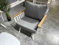 Ensemble de canapé et de chaises d'extérieur modernes de style nordique, en alliage d'aluminium, mobilier de jardin, modèle 725, pour usage hôtelier, emballage postal Y