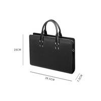 Nouveauté Sac à main pour homme en cuir véritable grande capacité, élégant porte-documents en cuir de vachette, minimaliste, pour ordinateur portable et documents professionnels