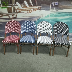 Ghế ăn mây đen và trắng nhà hàng hiện đại ghế tre pháp đặt quán cà phê pháp Bistro bàn ăn và ghế - Product Image 5