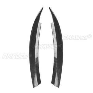 2 ชิ้น สีดำ/คาร์บอนไฟเบอร์ ฝาครอบไฟหน้า สำหรับ VW Scirocco R GTS ปี 2008 2009 2010 2011 2012 2013 2014 2015-2017 - Product Image 3