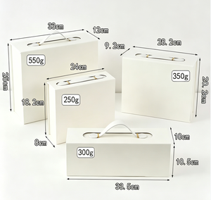 White PU Leather <b>Gift</b> Box with Handle Luxury Packaging for <b>Gift</b> Sets - Product Image 4