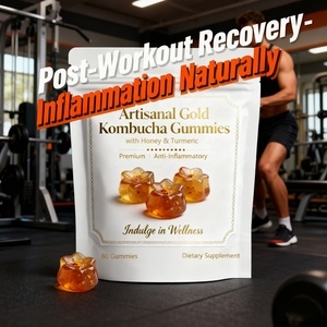 OEM/ODM kustom madu Kombucha Gummies dengan kunyit untuk pemulihan energi dewasa, kesehatan Gut & anti-inflamasi Vegan Gummy - Product Image 4