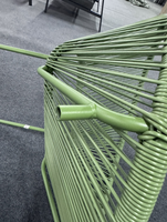 Chaise de patio en rotin légère pour l'extérieur, confortable et empilable, ensemble de mobilier de jardin avec table basse et table à manger