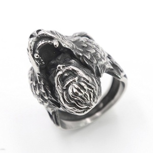 Stilvoller Unisex Retro Skandinavischer Eis-Atom-<span class=keywords><strong>Wolf</strong></span> Edelstahl Viking Werwolf-<span class=keywords><strong>Ring</strong></span> für Männer und Frauen Party - Product Image 5