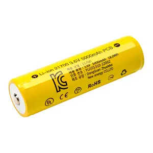 Kc 21700 Li-ion Battery Pack 3.7V 5000mAh Li ion Lithium Ion pin di động 3.6V có thể sạc lại tế bào Hàn Quốc giấy chứng nhận PCM