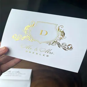 Cetak kartu bisnis kertas foil emas & karton cetak cetak kartu bisnis