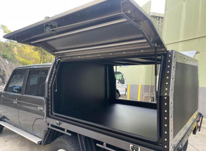 Ute Tray Aluminium Custom Auvent Dual Cab pour <span class=keywords><strong>Toyota</strong></span> <span class=keywords><strong>Land</strong></span> <span class=keywords><strong>Cruiser</strong></span> 79 avec boîte latérale et garde-boue - Product Image 6
