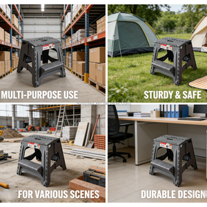 Durable Plastic <strong>Folding</strong> <strong>Stool</strong> with Non-Slip Pedal Purpose Safety Collapsible Fold up <strong>Stepping</strong> <strong>Stool</strong> for Kids and Adults - Product Image 6
