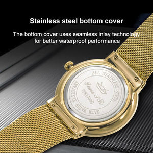 นาฬิกาควอตซ์ลำลอง 40 มม. สไตล์ธุรกิจ เรียบหรู บางเฉียบ สายสแตนเลสสตีลแบบตาข่าย กันน้ำ พร้อมเข็มนาฬิกา สำหรับผู้ชาย - Product Image 6