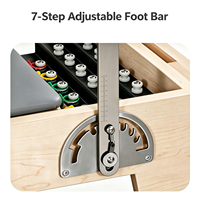Repose-pieds réglable en bois d'érable 2-en-1 pour Pilates Reformer Trapeze Tower – Équipement de fitness pour le renforcement du tronc