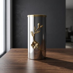 AK Brass Venta caliente metal plata níquel acero flor rama simple florero para decoración del hogar - Product Image 2