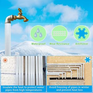 Self Adhesive Insulation Foam <strong>Wrap</strong> Widely Customized Aluminum Foil <strong>Pipe</strong> Covers Winter Spigot Water Heater <strong>Pipes</strong> Freeze - Product Image 5