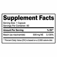 Capsules de Niacinamide Vitamine B3 500mg à Marque Blanche OEM – Complément pour le Métabolisme Énergétique, la Santé Cutanée et le Bien-être Cellulaire
